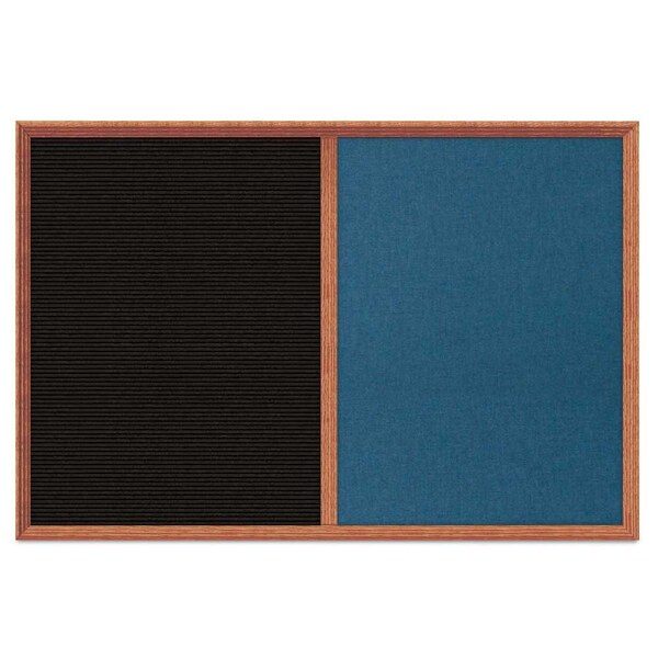 Enclosed Corkboard, 1 Door, 48"x36", 4" Fra, UV3423-BRONZE-FORBO